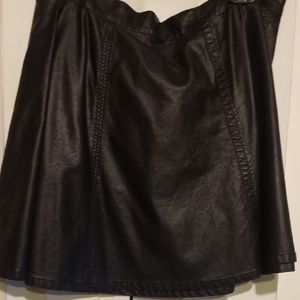 F21+ Plus Faux Leather Flare Circle Skirt XL NWOT